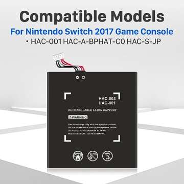 Upgrade HAC-003 Battery for Nintendo Switch 4800mAh