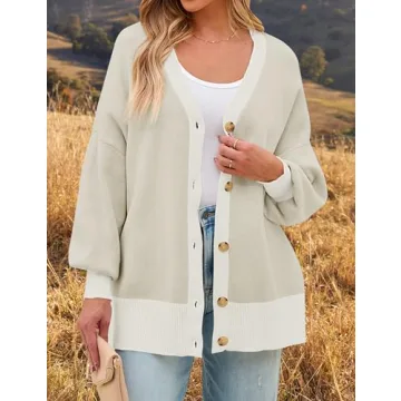 ZESICA Oversized Women's Knit Cardigan for Comfort