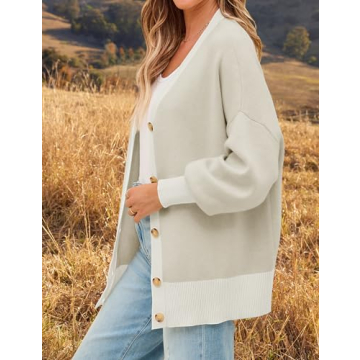 ZESICA Oversized Women's Knit Cardigan for Comfort