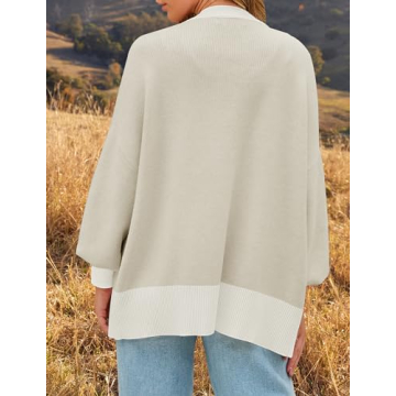 ZESICA Oversized Women's Knit Cardigan for Comfort