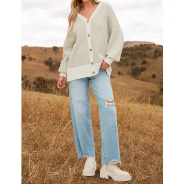 ZESICA Oversized Women's Knit Cardigan for Comfort