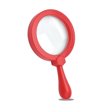 Rongon Kids Magnifying Glass Handheld Jumbo Magnifiers with Stand, Exploration Play Reading Magnifie...