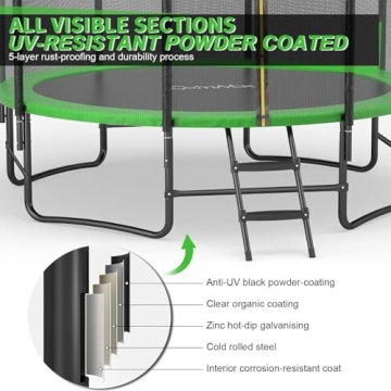 CalmMax 14FT Trampoline with Safety Enclosure for All Ages