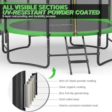 CalmMax 14FT Trampoline with Safety Enclosure for All Ages