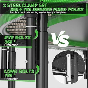 CalmMax 14FT Trampoline with Safety Enclosure for All Ages