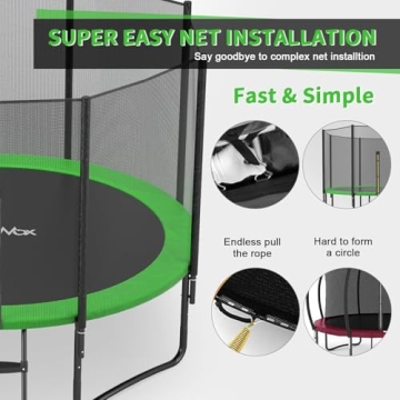 CalmMax 14FT Trampoline with Safety Enclosure for All Ages