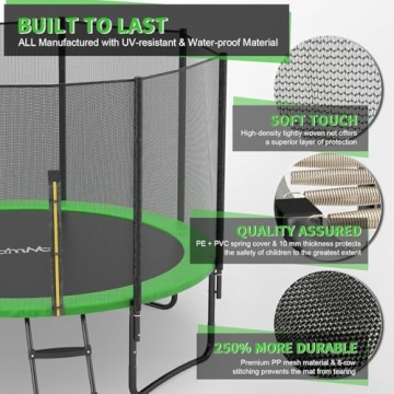 CalmMax 14FT Trampoline with Safety Enclosure for All Ages