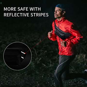 Fanny Pack, Fanny Packs for Women and Men Waterproof Fanny Pack Running Waist Bag Lightweight Belt Bag with Adjustable Belt for Travel, Sport, Party NIANYISO（Black)