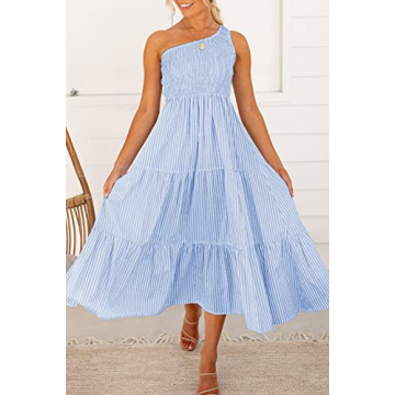 BTFBM One Shoulder Sleeveless Summer Cocktail Dress