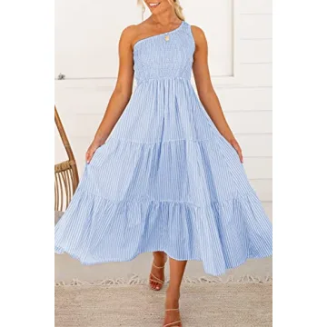 BTFBM One Shoulder Sleeveless Summer Cocktail Dress