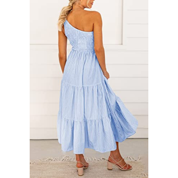 BTFBM One Shoulder Sleeveless Summer Cocktail Dress