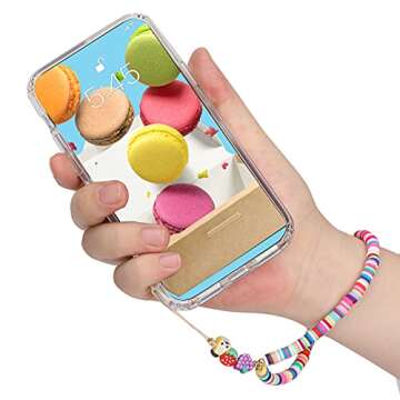 Cute TOOVREN 3PCS Beaded Phone Charm Strap for All Ages