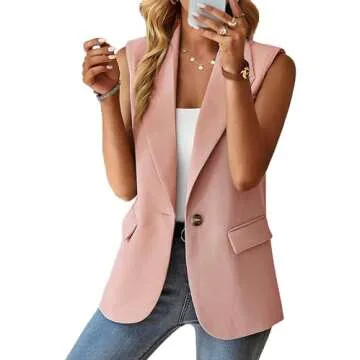 Summer Blazers Vest Elegant Fashion Sleeveless Top