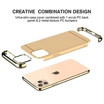 RORSOU iPhone 11 Pro Case - Ultra Thin Gold Design