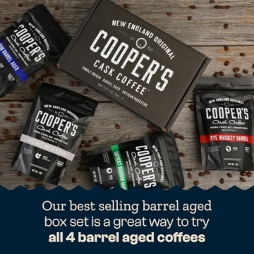 Bourbon & Whiskey Barrel Aged Coffee Gift Box Set 4-Bag