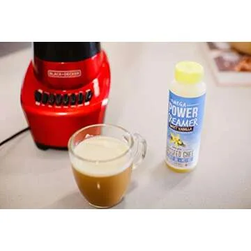 Keto Coffee Creamer by PowerCreamer | French Vanilla - Zero Sugar | Grass-fed Ghee, MCT Oil, Organic Coconut Oil, Stevia | Keto Creamer, Energy Support | Liquid, No Refrigeration (20 Servings)