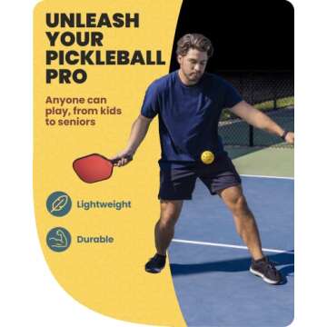 Boulder Pickleball Paddles - Carbon Fiber Paddle Set of 2 Racquets and 4 Balls - Complete Pickleball Set for Beginners and Experts