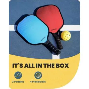 Boulder Pickleball Carbon Fiber Set - Fun for All Ages