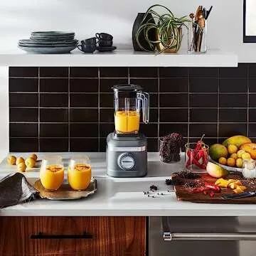 KitchenAid K150 3 Speed Ice Crushing Blender with 2 Personal Blender Jars - KSB1332Y - Matte Charcoal Grey, Dark Grey, 48 oz