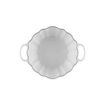 Le Creuset Pumpkin Cocotte 4 qt, White with Copper Knob