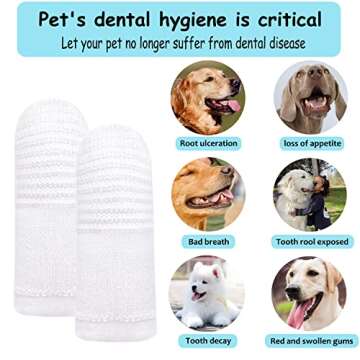 PenVinoo 20 PCS Washable Dog Toothbrush for Pets