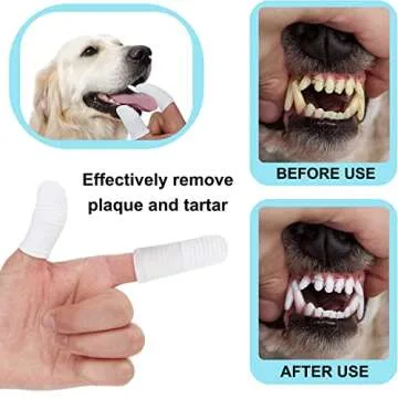 PenVinoo 20 PCS Washable Dog Toothbrush for Pets
