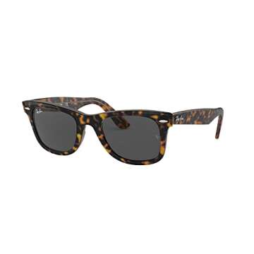 Ray-Ban RB2140 Original Wayfarer Square Sunglasses, Havana On Transparent Brown/Dark Grey, 50 mm