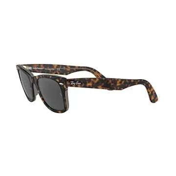 Ray-Ban RB2140 Original Wayfarer Square Sunglasses, Havana On Transparent Brown/Dark Grey, 50 mm
