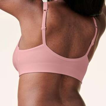 Bravado Designs Ballet Nursing Sleep Bra | Pull Away for Breastfeeding | Dusted Peony | S