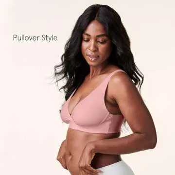 Bravado Designs Ballet Nursing Sleep Bra | Pull Away for Breastfeeding | Dusted Peony | S