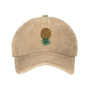 Upside Down Pineapple Adjustable Washed Cotton Baseball Cap
