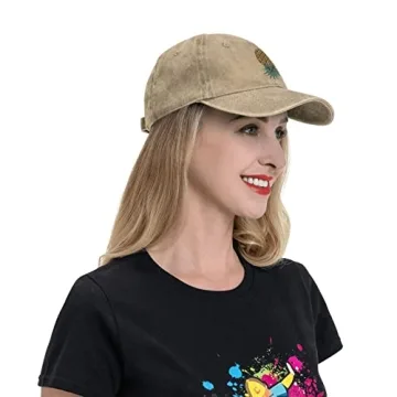 Upside Down Pineapple Adjustable Washed Cotton Baseball Cap