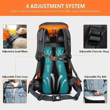 Unineovo 50L Waterproof Hiking Backpack for Outdoor Fun