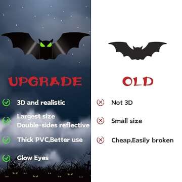 Halloween Decorations - Bats Wall Decor Halloween Decorations Indoor Halloween Party Decorations Hal...