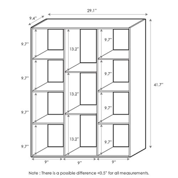Furinno Luder Bookcase Stylish 11-Cube Storage Solution
