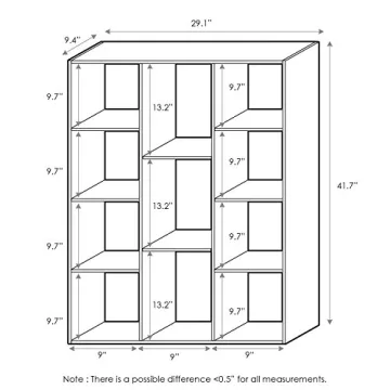 Furinno Luder Bookcase Stylish 11-Cube Storage Solution