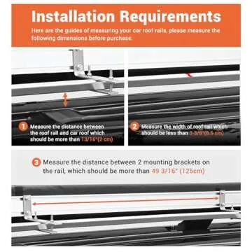 Yescom 8.2x8.2Ft Car Side Awning SUV Truck Vehicle Canopy UV50+ Rooftop Pull Out Tent Shade Shelter for Outdoor Camping