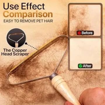 2-Pack Pet Hair Removal Tool - Carpet Rake and Squeegee for Pet Hair Remover Tool - Lint Remover and Hair Scraper for Couch - Easy to Clean Fuzz Fur and Pro Cat Dog Hair Remover for Rugs,Car Floor Mat