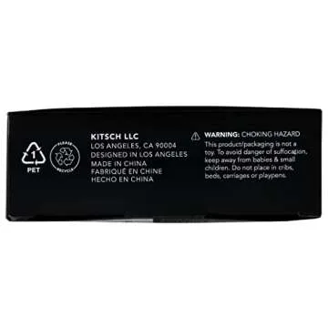 KITSCH Black And Gold Satin Sleep Pillow Scrunchies, 1 EA