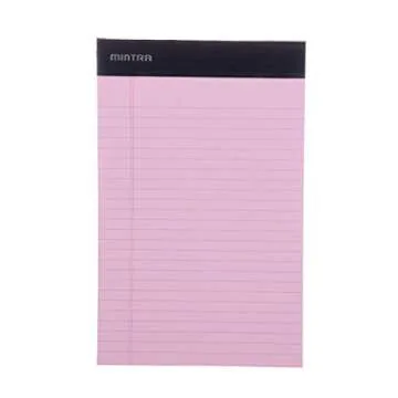 Mintra Office Legal Pads - ((BASIC PASTEL 6pk, 5in X 8in, NARROW RULED)) - 50 Sheets per Notepad, Micro perforated Writing Pad, Notebook Paper for School, College, Office, Professional