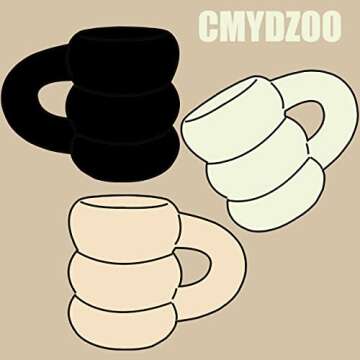 cmydzoo Ceramic Coffee Mug, Cute Ceramic Mug Enjoy Your Morning Coffee in Style with Our Chubby Mugs...