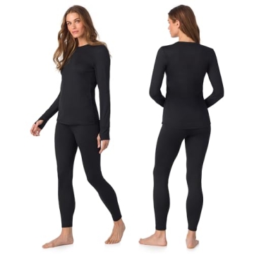 Cuddl Duds Women's Thermal Underwear Set - Cozy & Soft Cold Weather Essentials