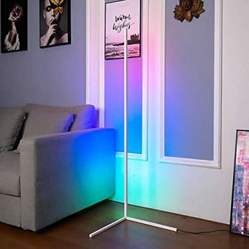 TACAHE RGB Corner Floor Lamp - Color Changing LED Light
