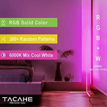 TACAHE RGB Corner Floor Lamp - Color Changing LED Light