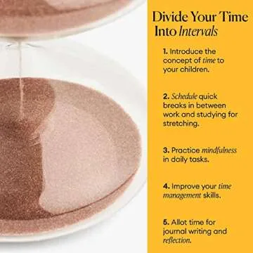 Mindful Focus 30-Minute Hourglass Sand Timer, Desk Timer for Productivity and Time Management, Minimalist Hourglass Timer, Hour Glasses Decorative Gifts, 3.3 (L) x 2.9 (W) inches - Intelligent Change