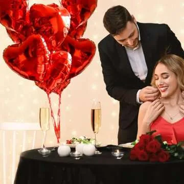 40 Pcs 18 Inch Red Heart Foil Balloons Love Heart Shaped Balloons Red Valentines Heart Foil Balloons for Valentines Day Engagement Anniversary Wedding Birthday Party Decorations