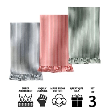 Folkulture Kitchen Towels Set of 3 for All Cooking Needs