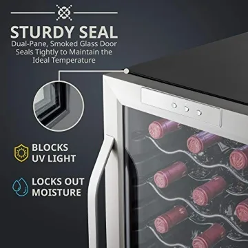 Ivation 18 Bottle Wine Cooler with Digital Control for All Wines