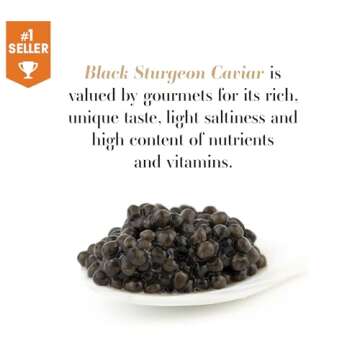 Premium Osetra Sturgeon Black Caviar in Metal Jar - 50g