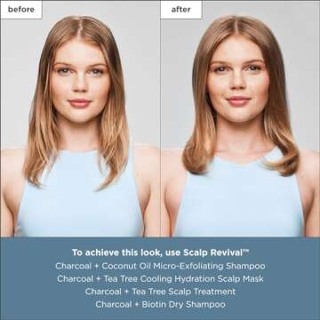 Briogeo Scalp Revival Charcoal + Tea Tree Cooling Hydration Scalp Mask, Dry Scalp Treatment and Moisturizer, Soothes Flaky, Itchy Scalp, 2 oz